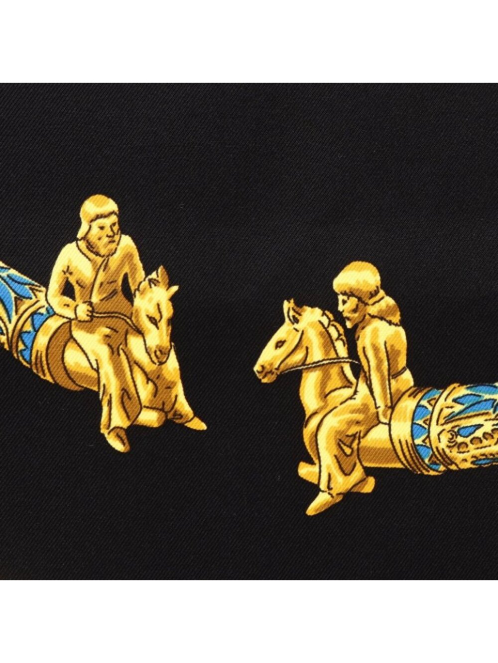 Hermes Scarf Carre 90 les Cavaliers D'or Silk - Picture 5 of 7